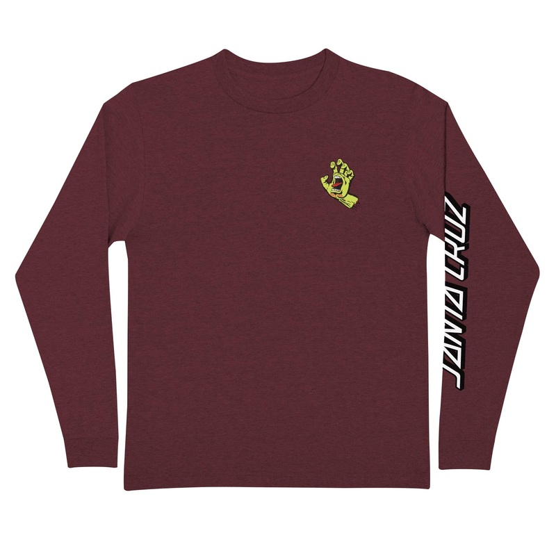 Screaming Hand Mens Santa Cruz Longsleeve T-Shirt Black S