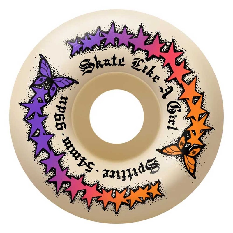 Spitfire 99d F4 Skate Like A Girl Evolution 54mm Skateboard Wheels 54mm Natural