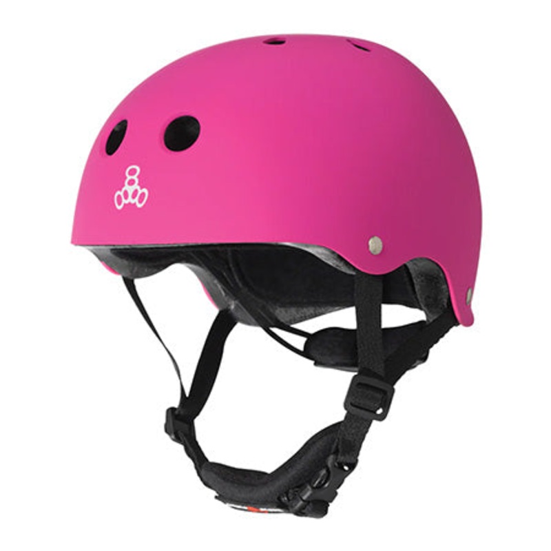 Triple 8 Lil 8 Helmet Neon Pink Rubber One Size:Toddler-5+