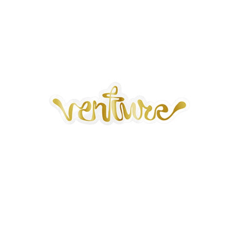 Venture Scribble Sticker Gold Small