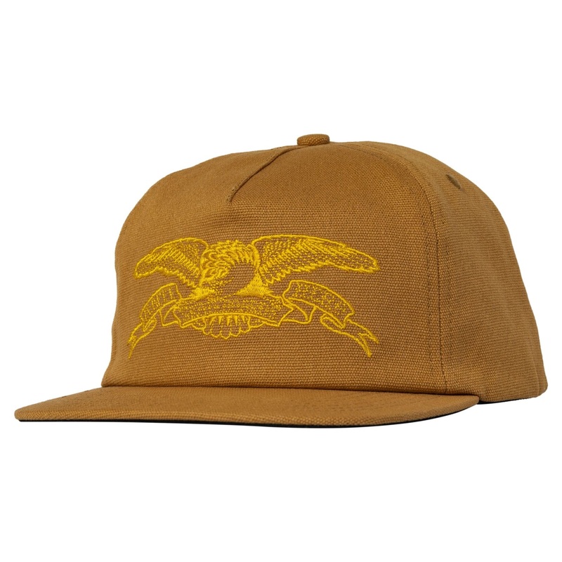 Anti Hero Basic Eagle Snapback Hat Brown/Gold