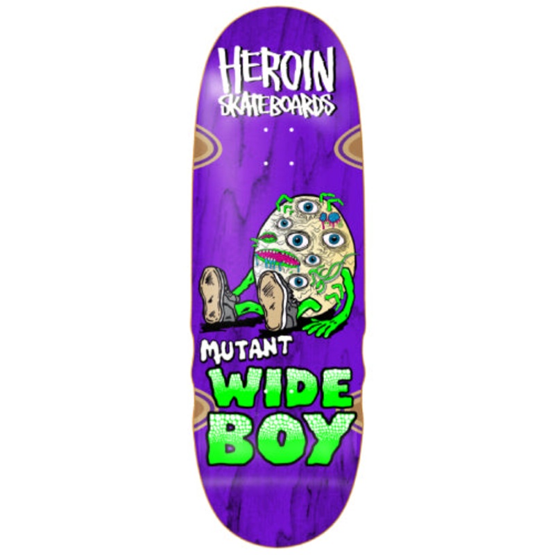 Heroin Mutant Wide Boy Skateboard Deck 10.4″ 10.4″ Brown Veneer