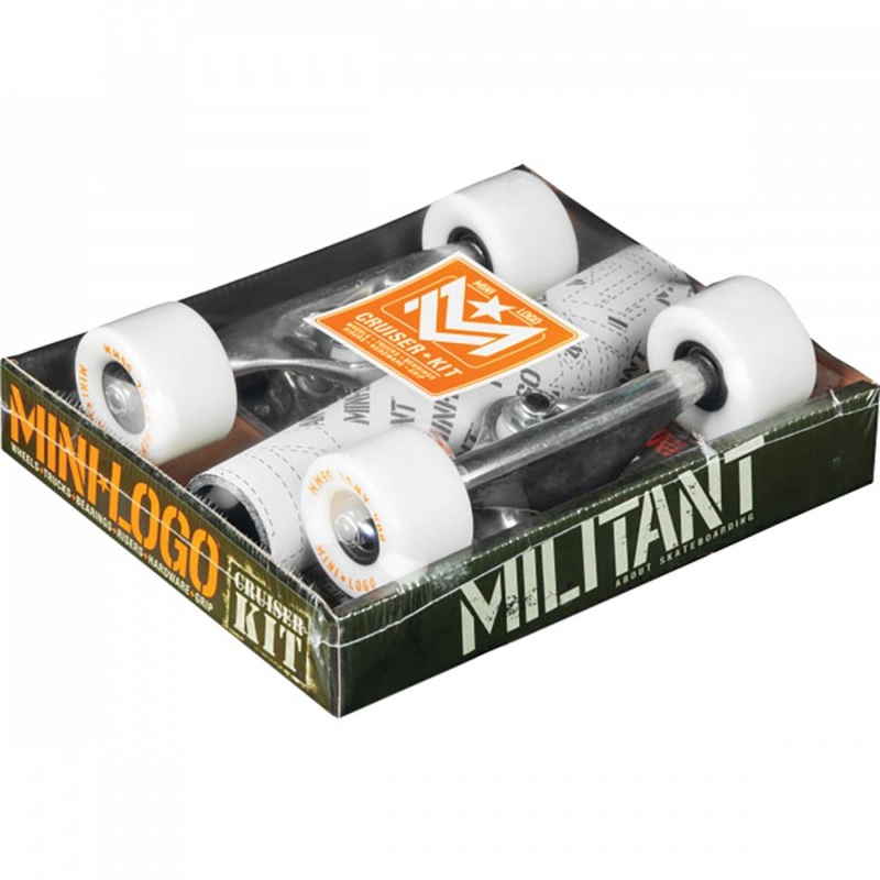 Mini Logo Skateboard 8.0″ Combo Kit 55mm AWOL White Wheels