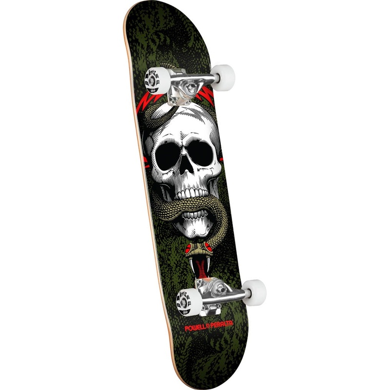 POWELL SKULL & SNAKE BLACK/GREEN COMPLETE 8.25 X 31.95