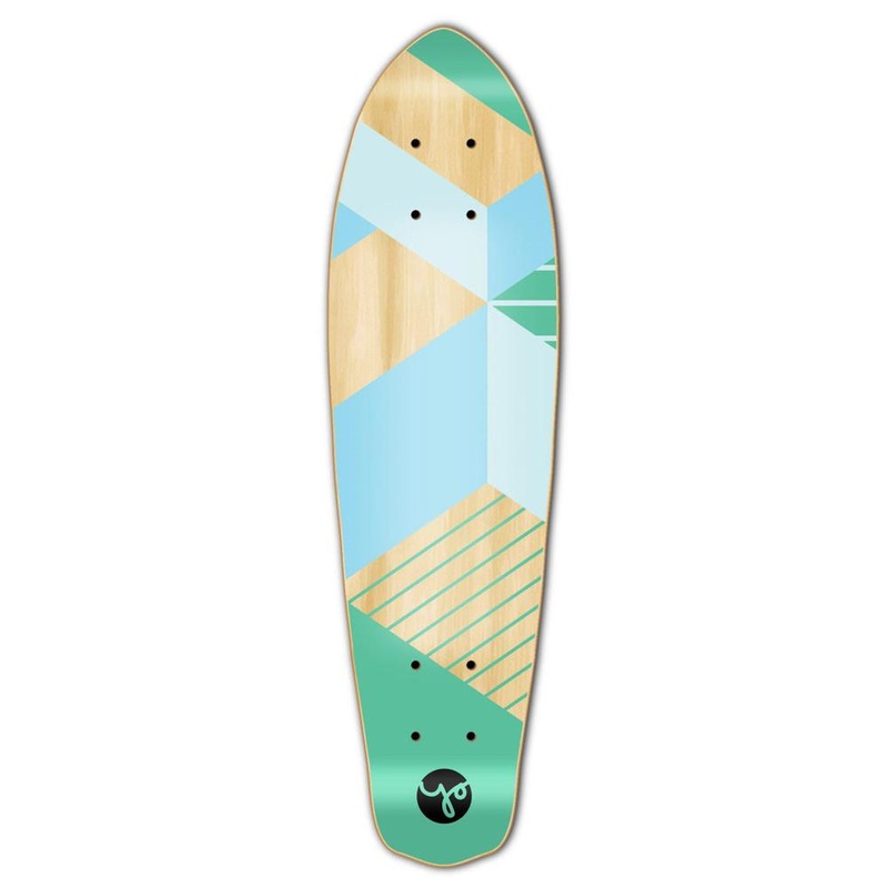 Punked Micro Cruiser Deck- Geometric Series – Green Deck