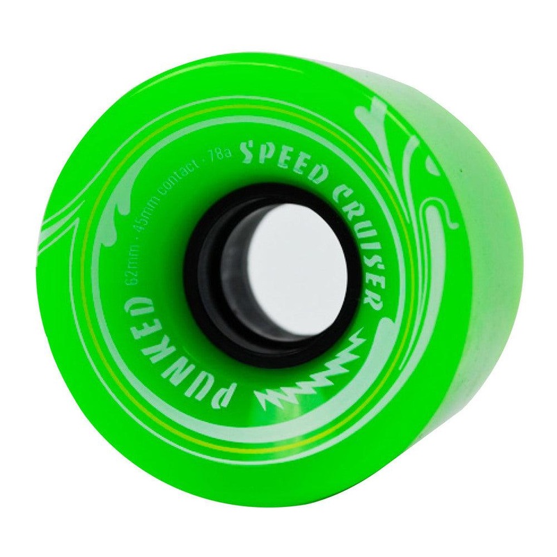 Punked Speed Cruiser in Solid Green 62mm/78A Longboard Wheels