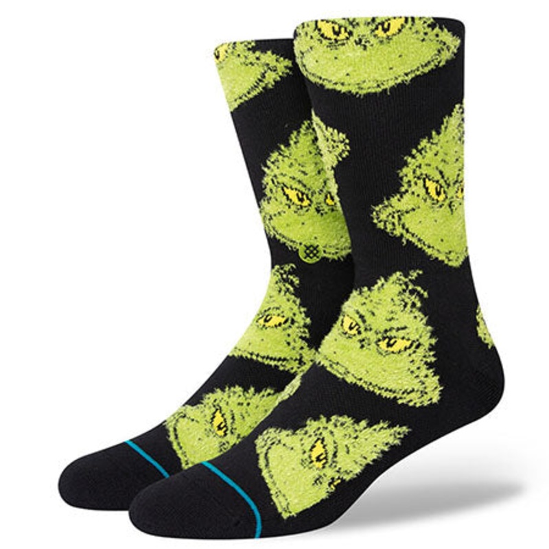 Stance Mean One Crew Socks Black Large