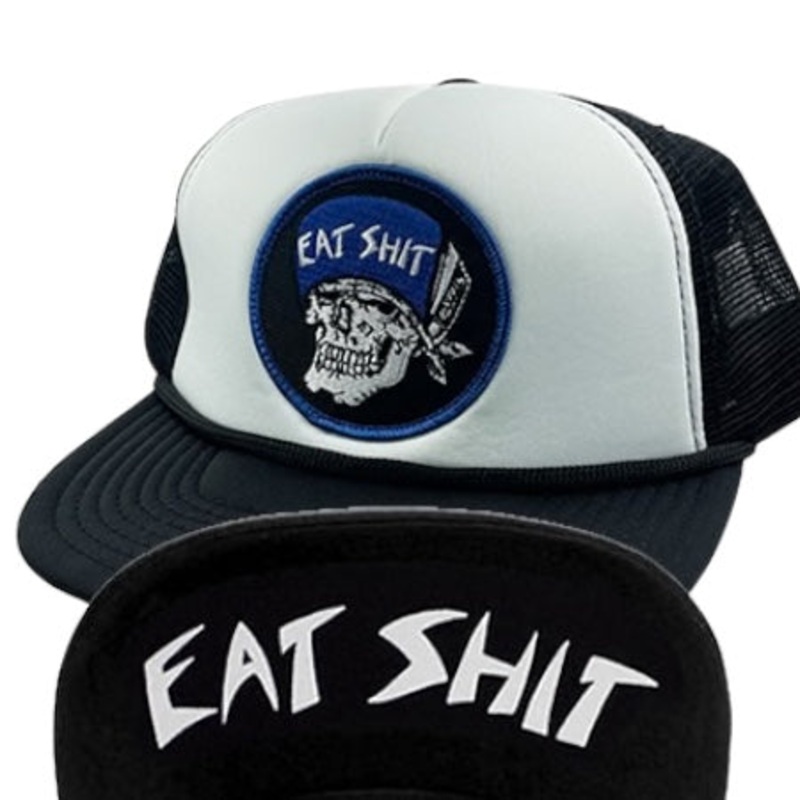 Suicidal Skates Eat Shit Patch Flip Mesh Hat Black/White OS