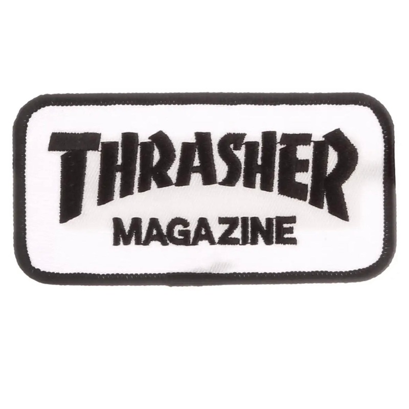Thrasher Logo Patch White OS