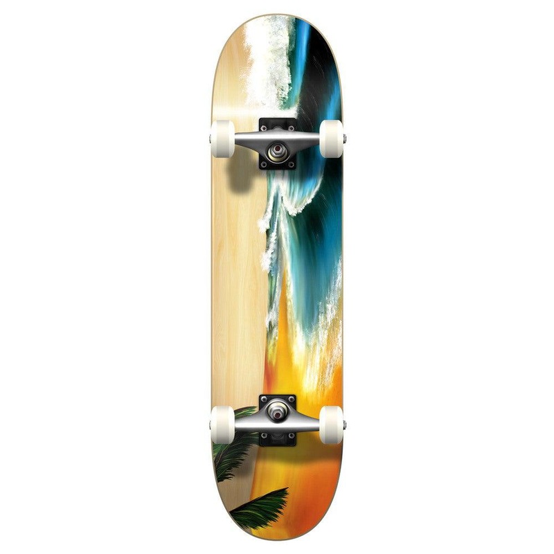 Yocaher Graphic Complete 7.75″ Skateboard – Beach Complete