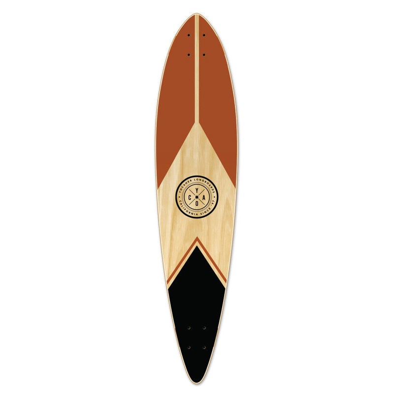 Yocaher Mountain 40″ Pintail Longboard Deck –  Earth Series