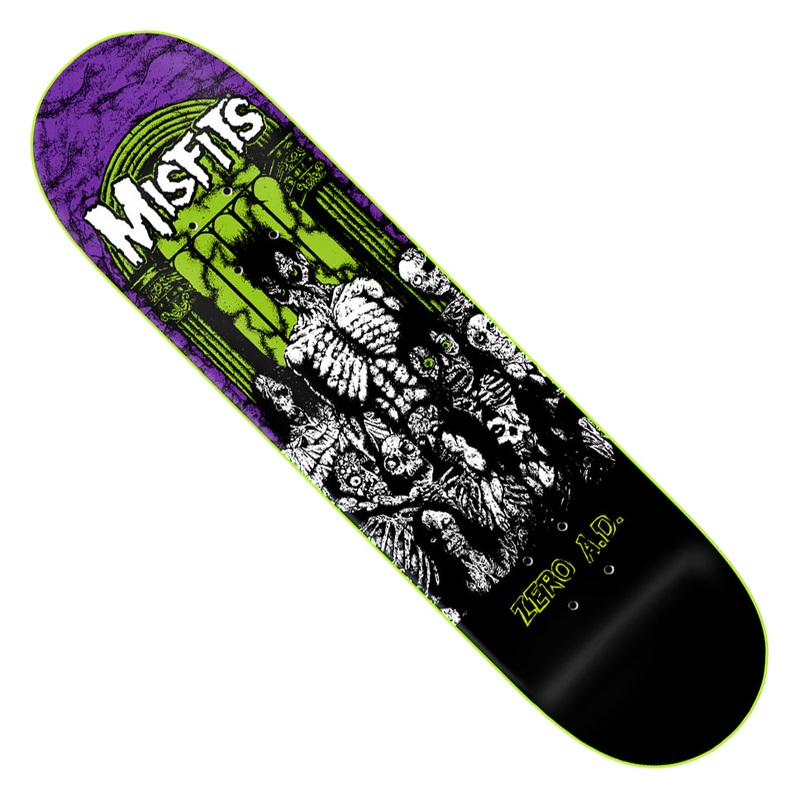Zero Zero x Misfits Zero A.D. Deck Dipped Green 8.5 x 32.3 WB:14.5