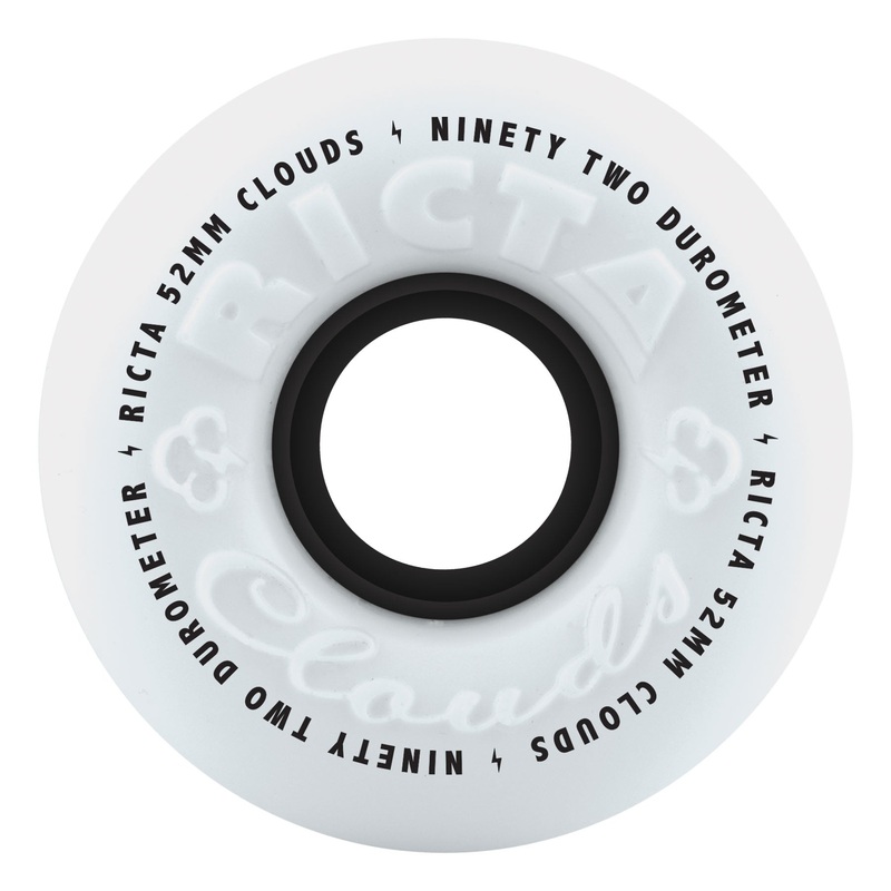 52mm Clouds Black 92a Ricta Skateboard Wheels Black 52mm