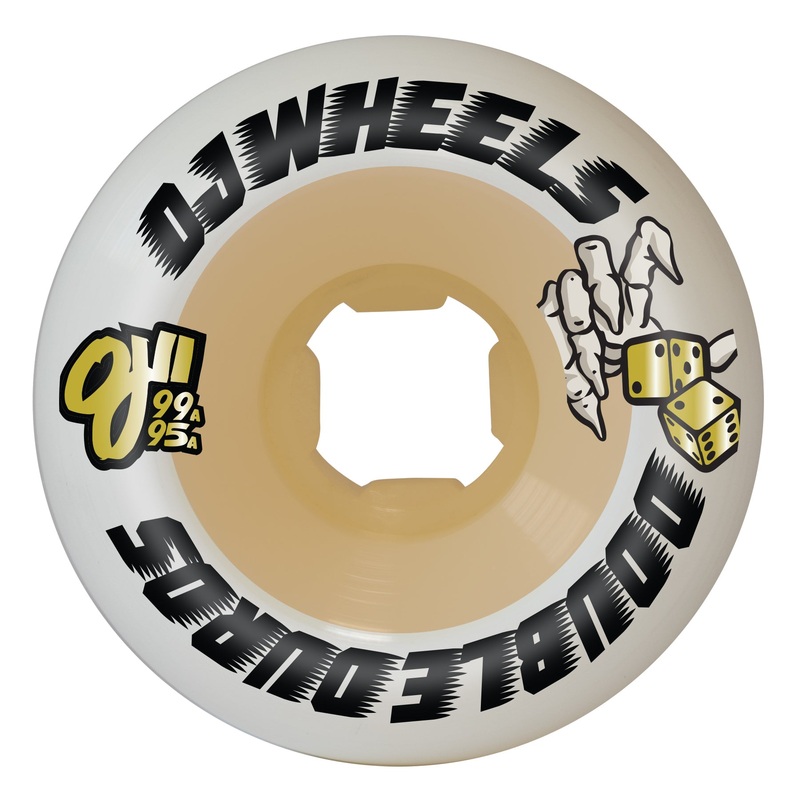 58mm Double Duro White Gum Mini Combo 99a/95a OJ Skateboard Wheels White 58mm