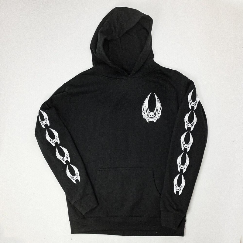 Cal Skate “Wings- Hooded Sweatshirt” Black/White youth large