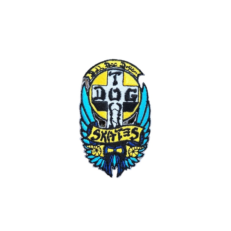 Dogtown Bull Dog PATCH 2.5″- BLUE YELLOW