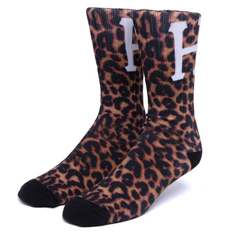 HUF Digital Leopard Crew Socks Leopard One size fits all