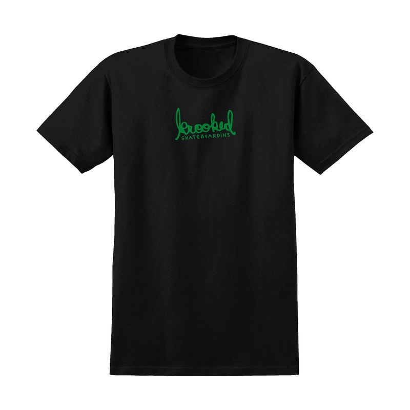 Krooked Script Tee Black/Green M