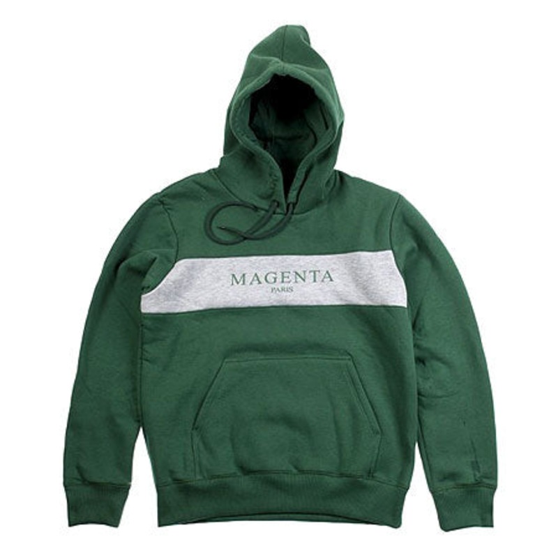 Magenta Paris Pullover Hooded Sweatshirt Forest Green Medium