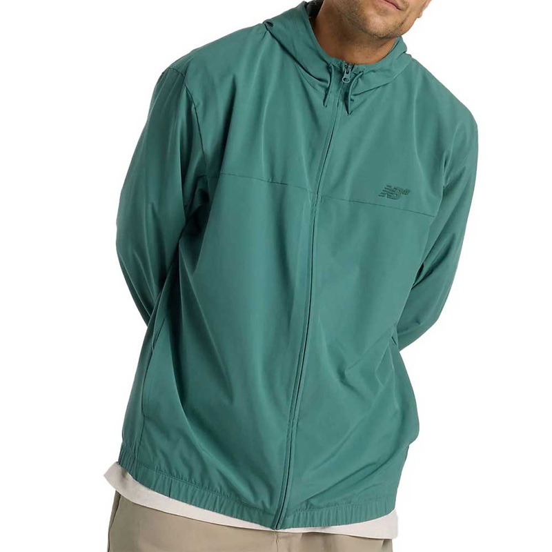 New Balance Numeric Woven Full Zip Jacket Small Arid Stone