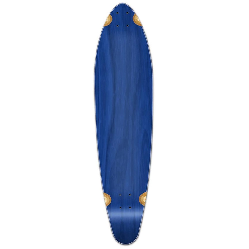 Punked Kicktail Blank Longboard Deck – Stained Blue Deck