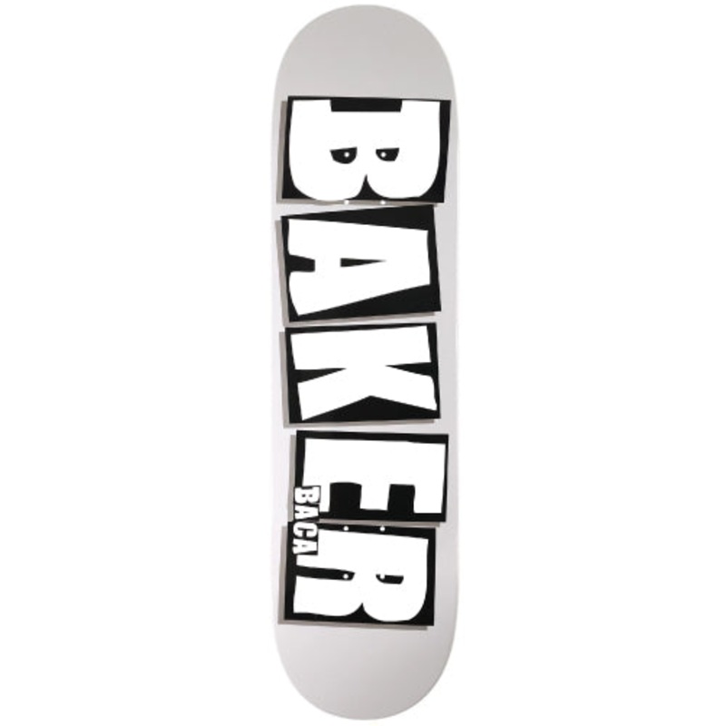 Baker Baca Brand Name Dipped Skateboard Deck Grey 8.5″ 8.5″