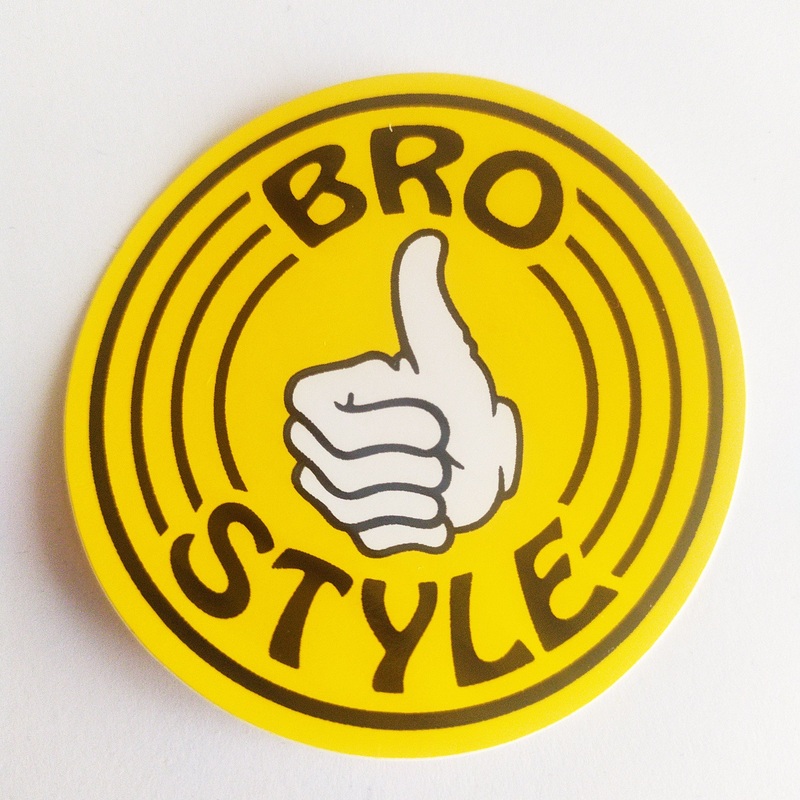 Bro Style Skate Sticker – Yellow