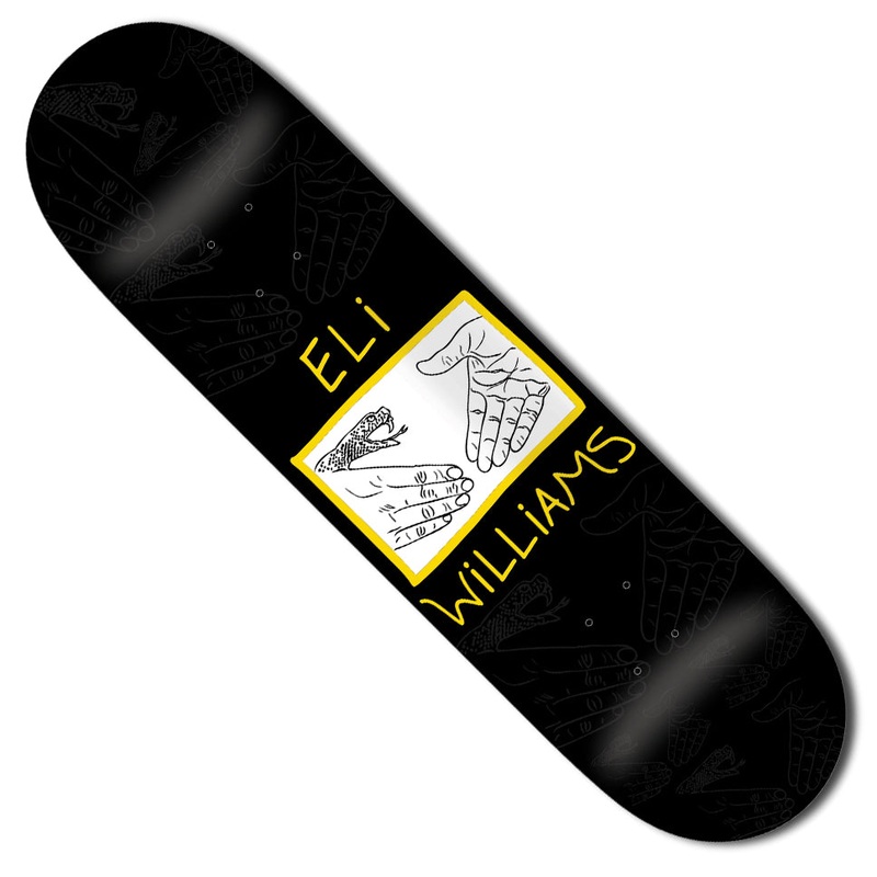 Doom Sayers Eli Williams Snake Shake 3D Deck Black 8.25 x 31.8 WB:14