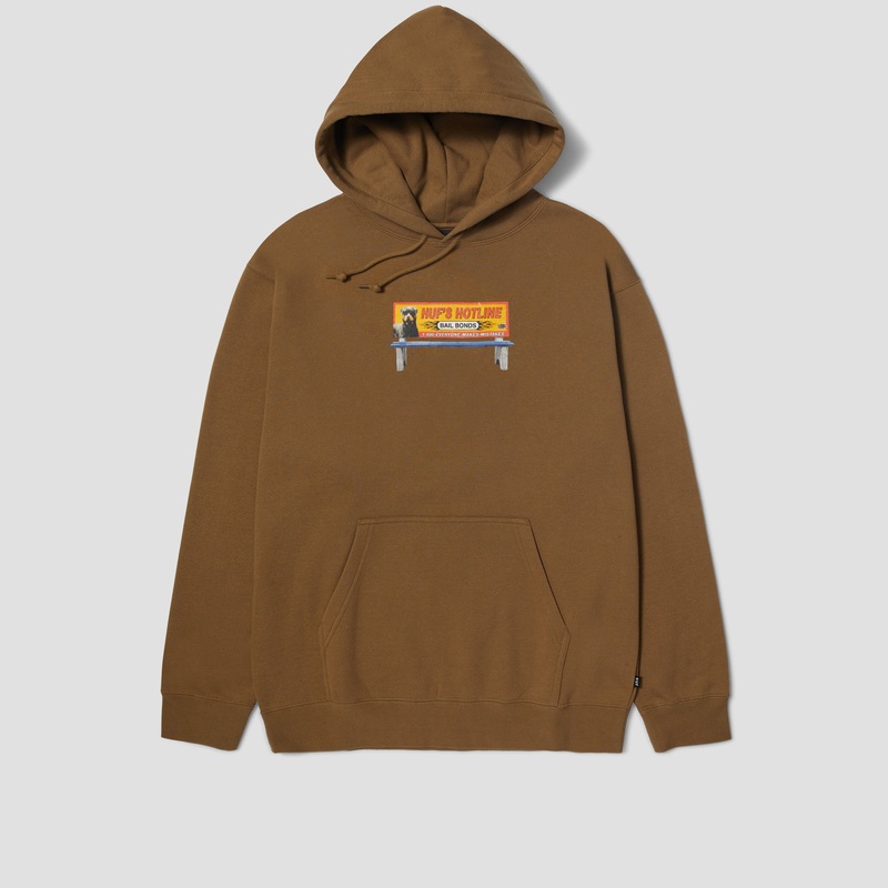 HUF Bail Bonds Pullover Hood Mud Small
