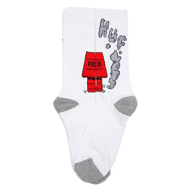 HUF Fuck It Crew Socks White One size fits all