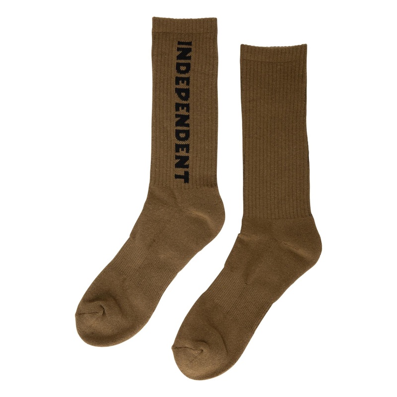 Independent Baseline Crew Socks Dark Chocolate