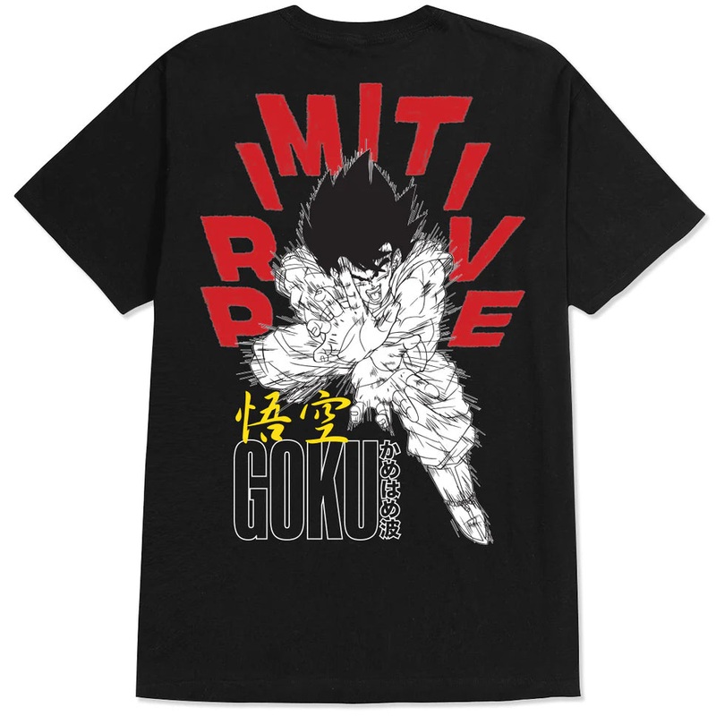 Primitive Skateboarding Dragon Ball Z Goku Energy T Shirt Black Small