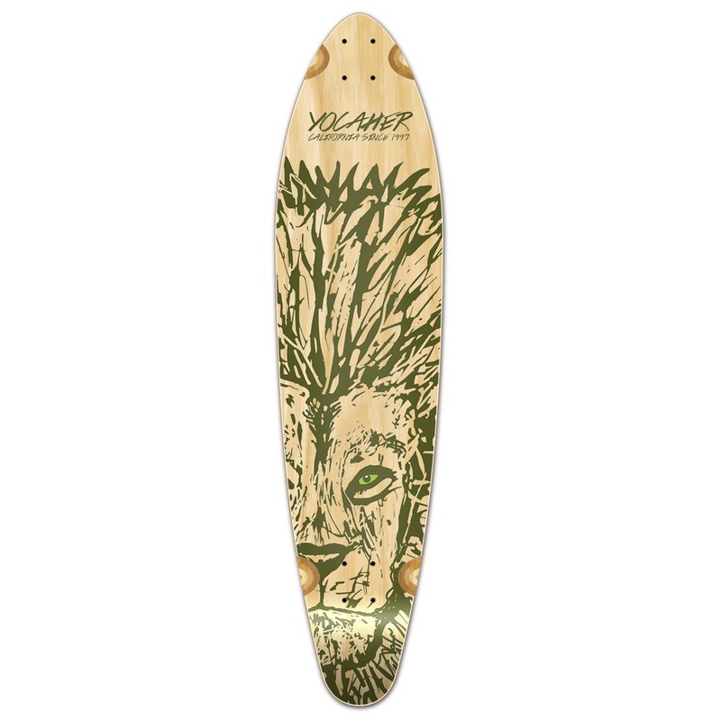 Punked Kicktail Longboard Deck – Spirit Animal LION Deck