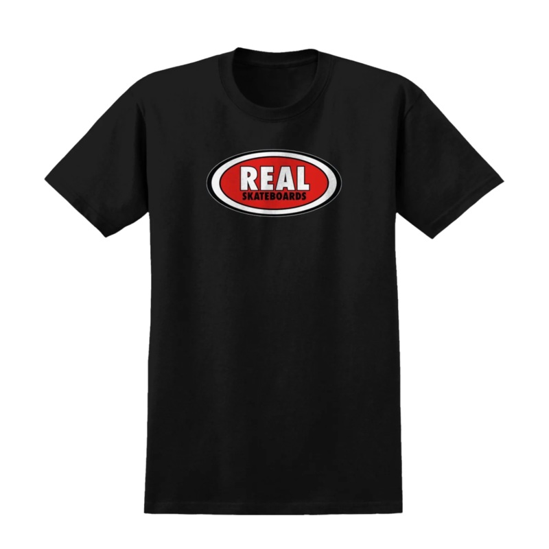 Real Oval T Shirt Black/Red S