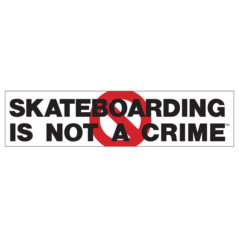 Skateboarding Is Not A Crime 10in Bullet Sticker Black/Red No Size