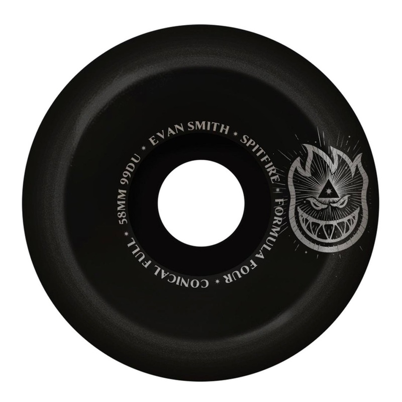 Spitfire – 58mm – 97DU Formula Four Evan Smith Visions Conical Wheels  – Black