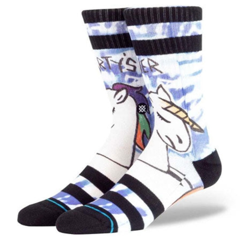 Stance Partys Over Crew Socks White Medium
