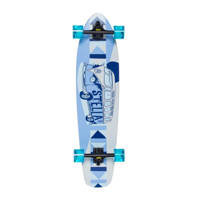 Stella Volkswagon Blue 38 Kicktail Longboard Complete