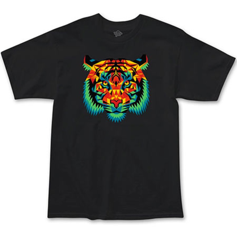 Thank You Skateboards Geo Tiger T Shirt Black Extra Large