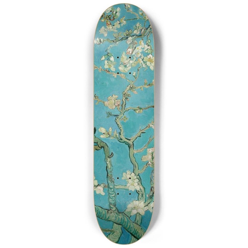 van Gogh Almond Blossom Custom 8.25″ Skateboard or Wall Art Deck Only No wall hangers