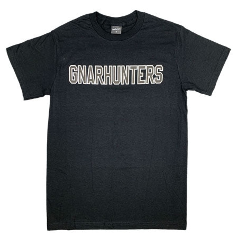 Gnarhunters College Outline T Shirt Black Medium