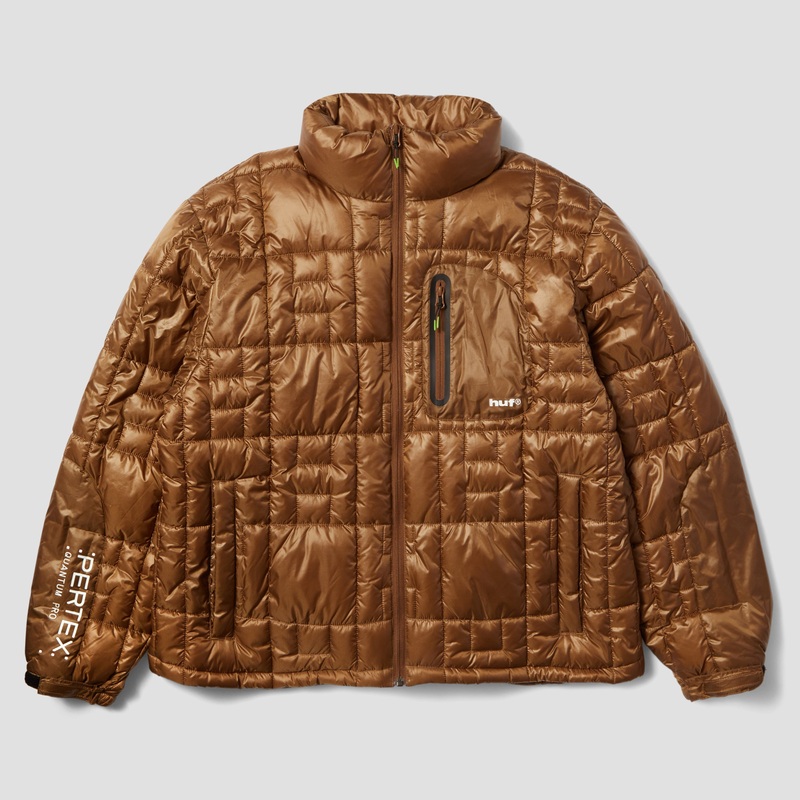 HUF Pertex Puffer Jacket Russet Small