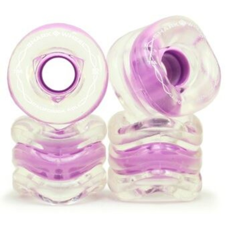 Shark Wheel DNA Clear with Lilac Purple Longboard Wheels 72MM 78A 72mm
