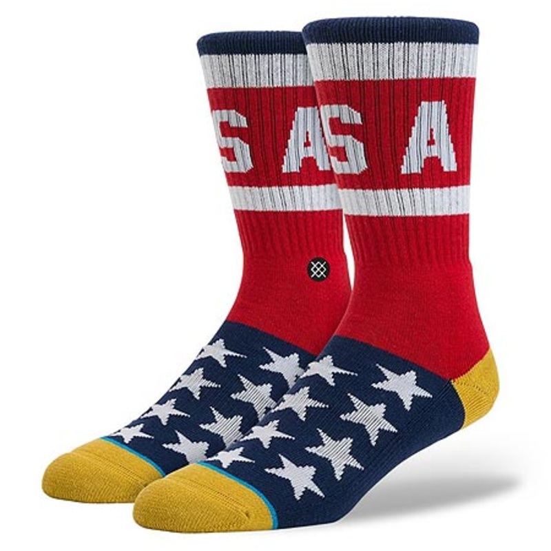 Stance Boss 84 Crew Socks Red Large