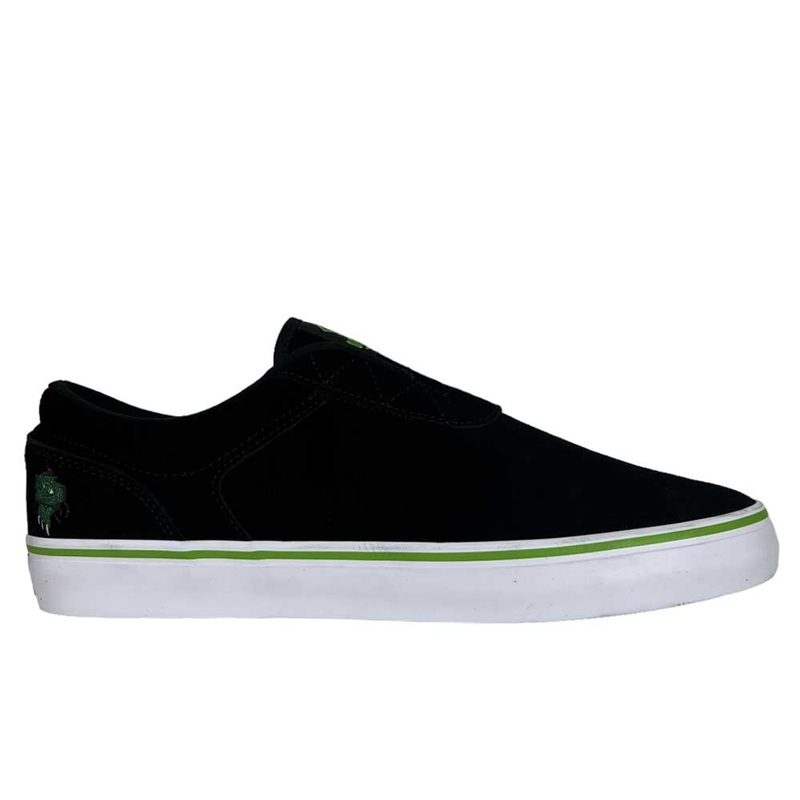 Swampy Slip On Opus Footwear Black Green Suede Shoes 7