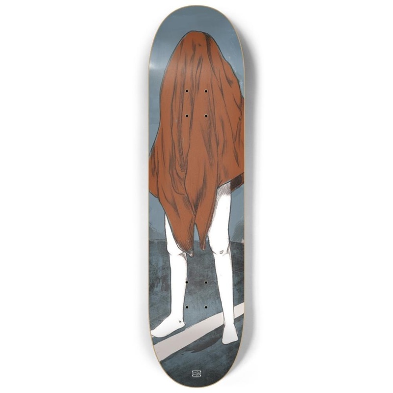 The Ghost Brown Custom 8.25″ Skateboard or Wall Art Deck Only No wall hangers