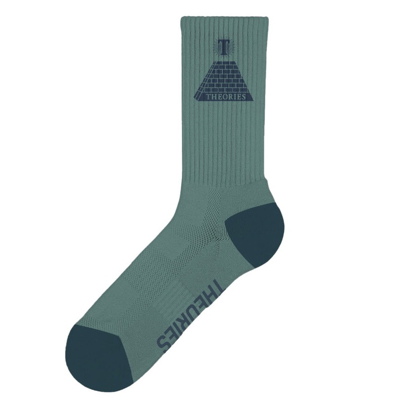 Theories Theoramid Crew Socks Laurel/ Sea Blue One size fits all