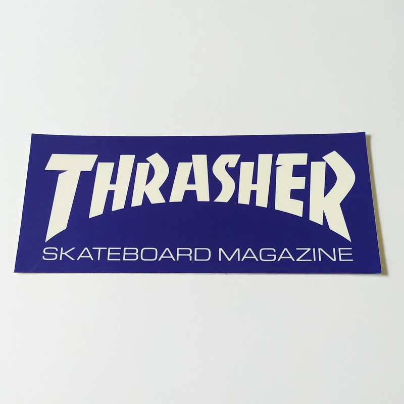 Thrasher Magazine Skateboard Sticker – Medium blue