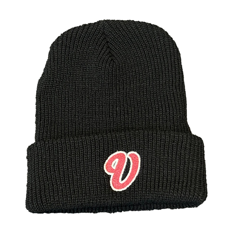 Venue Cursive V Beanie Black