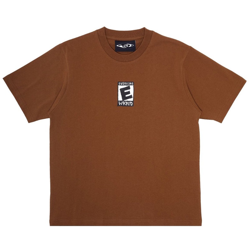 WKND Skateboards E Is For Everyone T Shirt Brown Small